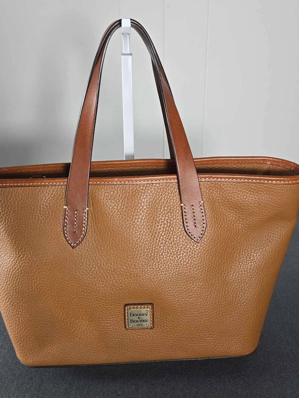 Dooney & Bourke Tan/Brown Pebbled Leather Tote